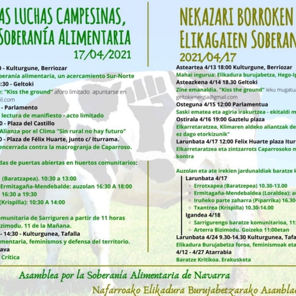 Actividades sobre el Día de las Luchas Campesinas, para la Soberanía Alimentaria