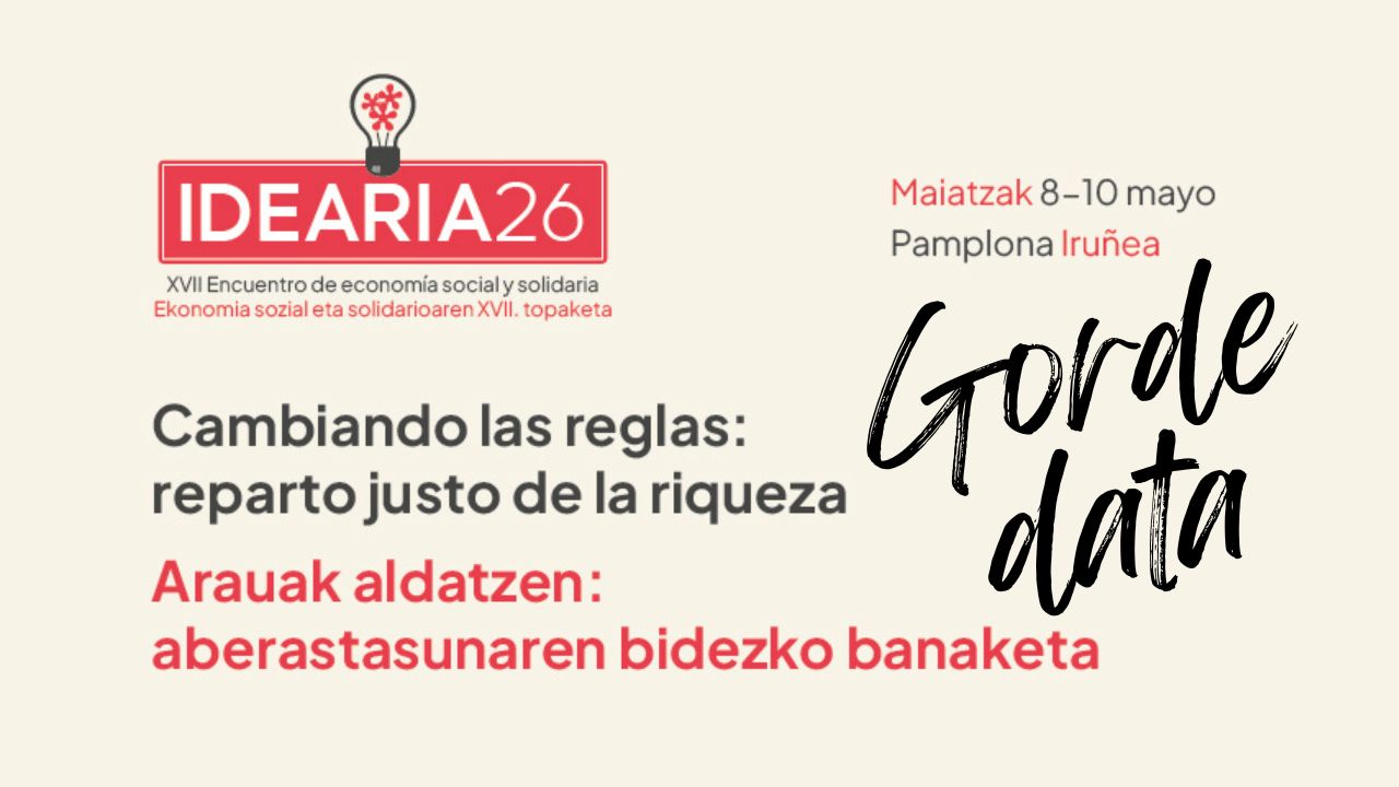 Gorde data! IDEARIA 2026 Iruñean. Arauak aldatuz: aberastasunaren bidezko banaketa